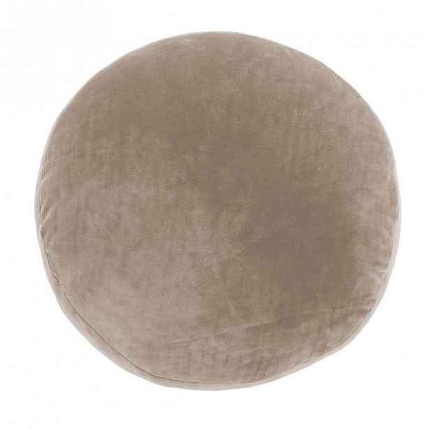 Béžový dekorativní polštář z mikrovlákna Tiseco Home Studio Marshmallow, ø 40 cm