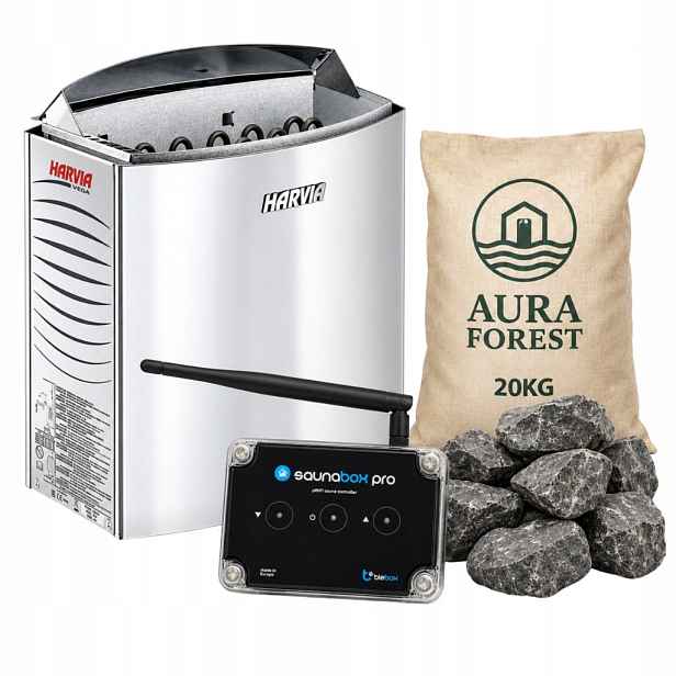 Kamna Harvia BC60E 6 kW WiFi ovladač SaunaBox Pro kameny