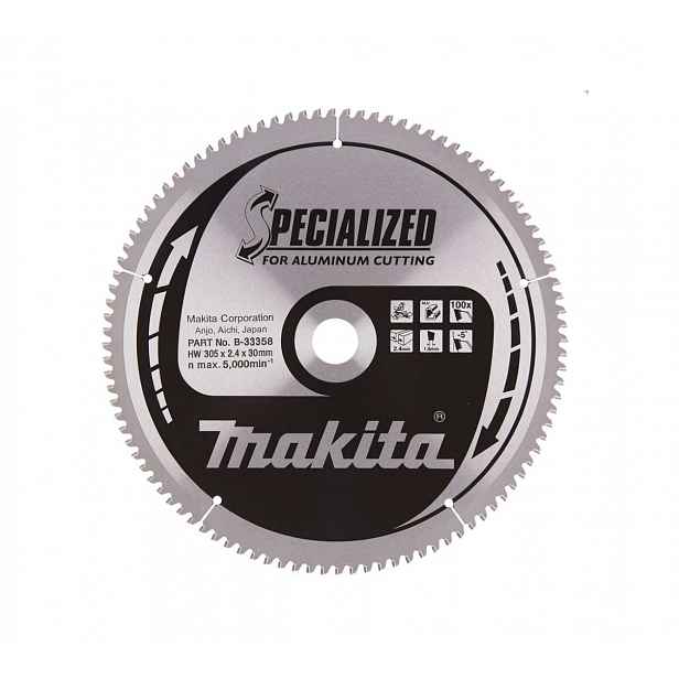 Makita - Pilový kotouč na hliník 305x30 mm, 100 zubů B-33358