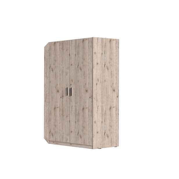 MASSENO ŠATNÍ SKŘÍŇ S OTOČNÝMI DVEŘMI LUGERN, 117/197/117 cm 2dveřová, dub Wellington