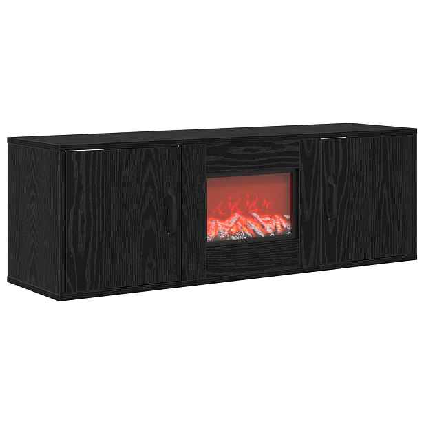 vidaXL Elektrický krb Černý dub 110 x 30 x 36,5 cm Kompozitní dřevo