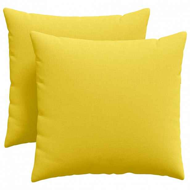 vidaXL Pohovkové polštáře 2 ks textil Světlá žlutá 45 x 45 cm