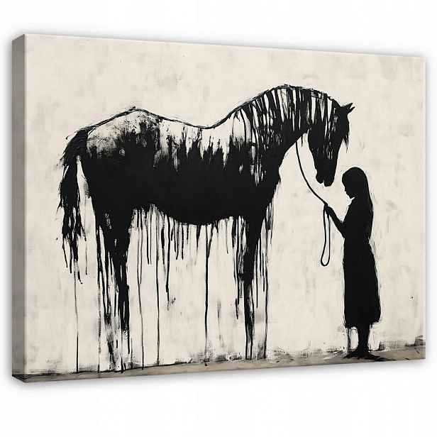 Wallarena OBRAZY NA PLÁTNĚ Abstraktní Banksy Moderní obývací pokoj 120x80