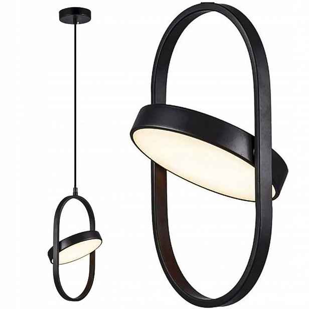 Závěsná Led lampa Černá Otočná 360 Geometrická Jednotlivá lampa Černá