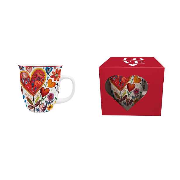 DUO - Hrnek 650ml COLORFUL HEARTS 4