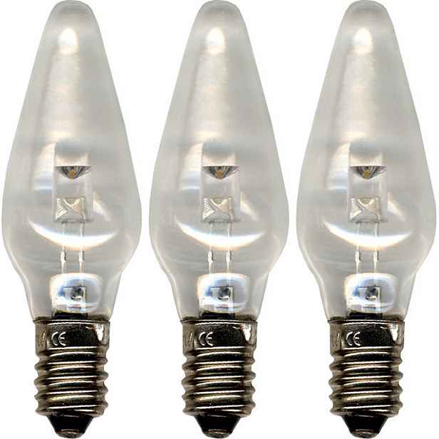Sada 3 ks náhradní LED žárovky E10 10-55V Star Trading Universal LED - průhledná