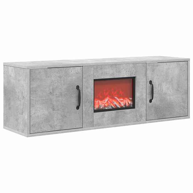 vidaXL Elektrický krb Betonově šedá 110 x 30 x 36,5 cm