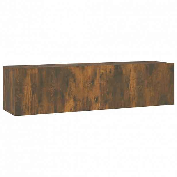 vidaXL Nástěnná TV skříňka kouřový dub 120x30x30 cm kompozitní dřevo
