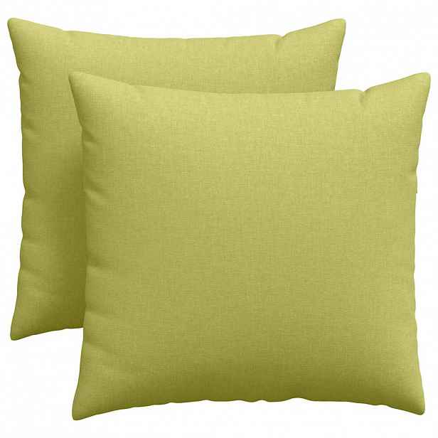 vidaXL Pohovkové polštáře 2 ks textil Světlá zelená 45 x 45 cm