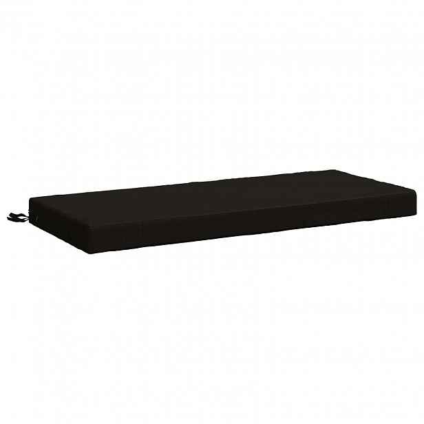 vidaXL Polštář na lavici SOEST 100% polyester Černá 120 x 50 x 8 cm