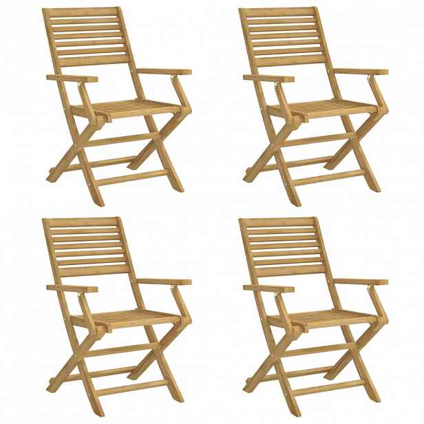 vidaXL Skládací židle 4 ks 54,5x61,5x86,5 cm Masivní akácie