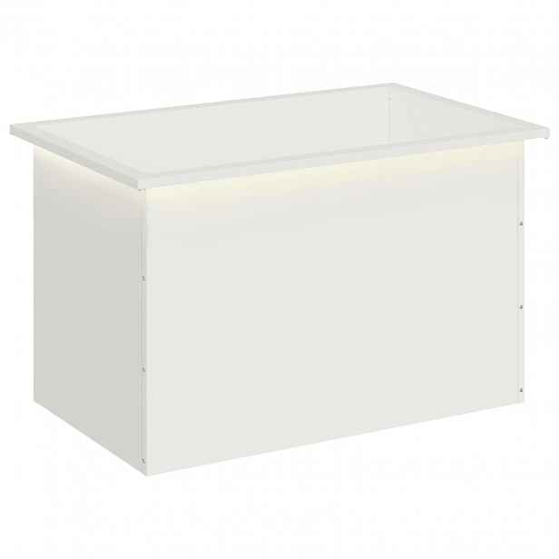 vidaXL Zahradní truhlík s LED osvětlením Bílá 50 × 80 × 48 cm Ocel