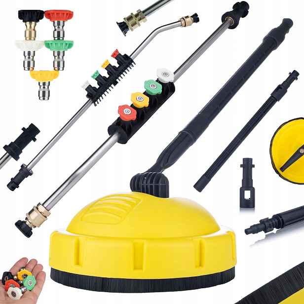 Kartáč T-racer Kostky S Lankou 15° A 5 Trysek 1/4 Bajonet Pro Karcher K2-K7
