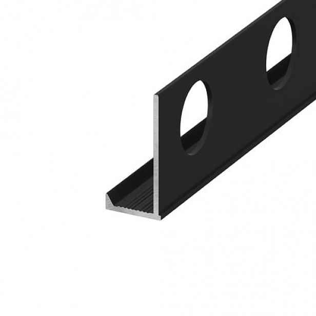 Lišta ukončovací "L" Eviso black mat, hliník komaxit, délka 270 cm, výška hrany 10 mm, ALBL0310