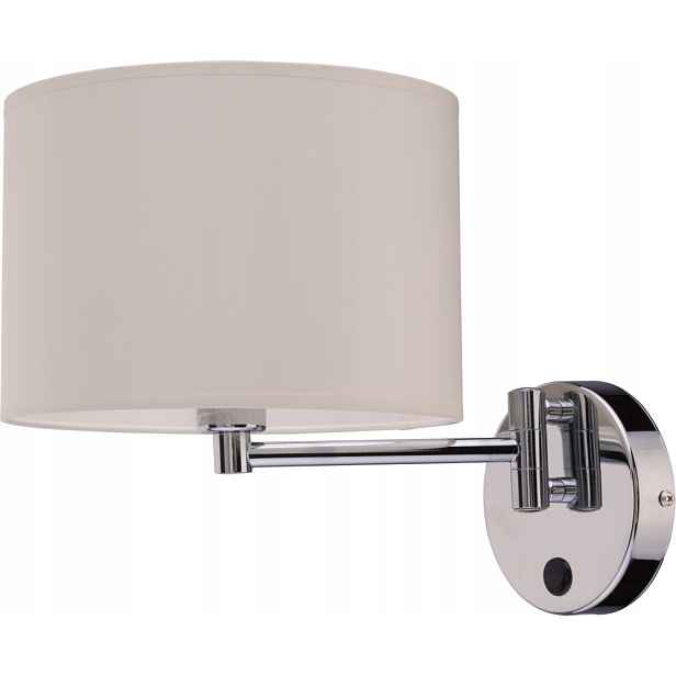 Nástěnná Lampa S Pohyblivým Vypínačem, Rám Pro Čtení, Barva Chrom, Ozdobná