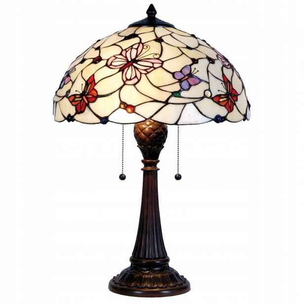 Stolní lampa Tiffany Butterfly Garden – 41 x 60 cm