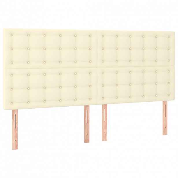 vidaXL Čelo postele krémové 180x5x118/128 cm umělá kůže
