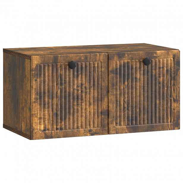 vidaXL Nástěnná TV skříň Nástěnný Kouřový dub 59,5 x 31 x 30 cm