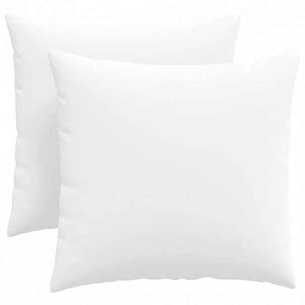 vidaXL Pohovkové polštáře 2 ks textil Bílá 45 x 45 cm