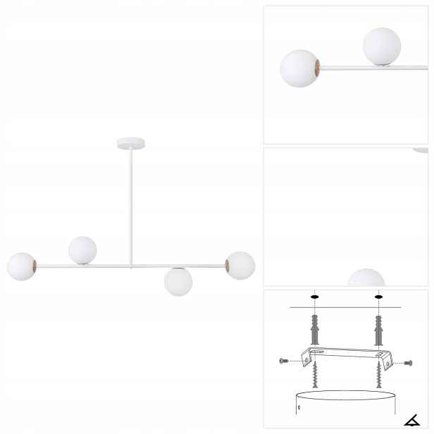 Závěsná lampa bílá Gama moderní nad bar v kuchyni Sigma Lighting