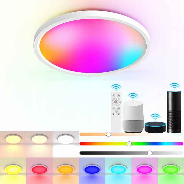 30W chytrá lampa stropní svítidlo stropní Led Rgb ultratenká 2400ML s Dálkový Ovladač App