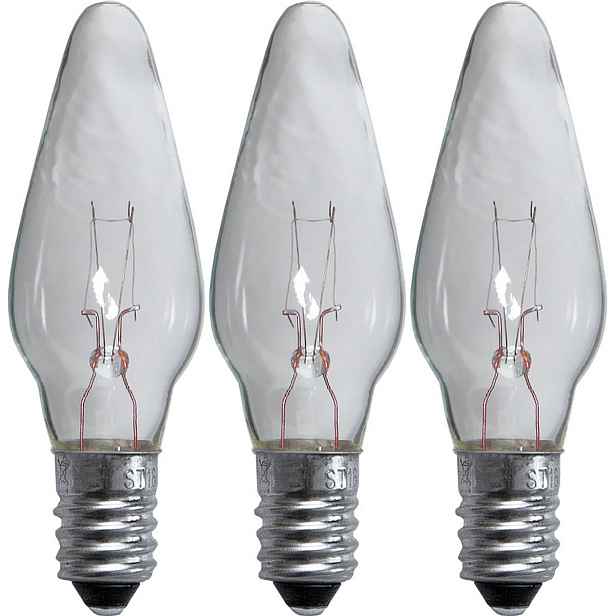 Sada 3 ks náhradní žárovky E10 34V Star Trading  Spare Bulb - průhledná