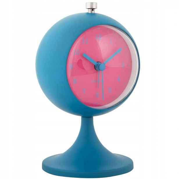 Stojanový budík s hlasitým zvukem pro děti, modrý, na baterie Funky Retro X