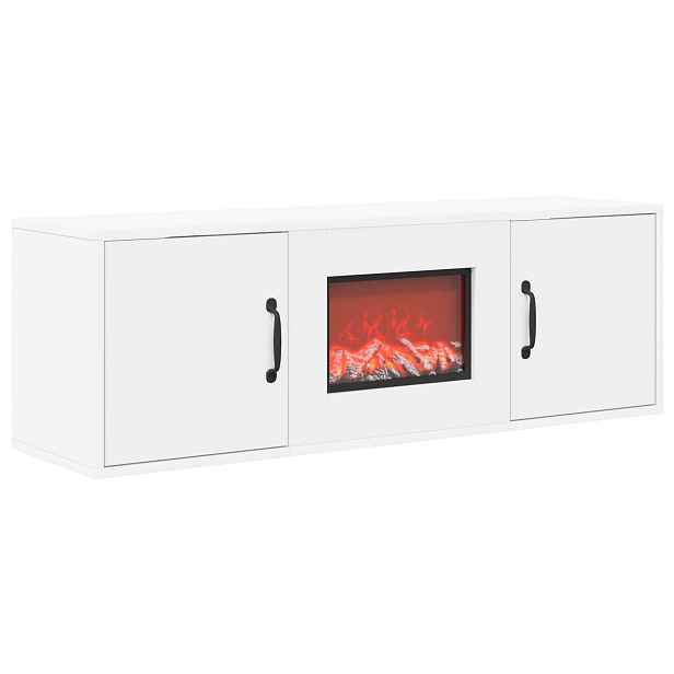 vidaXL Elektrický krb Bílá 110 x 30 x 36,5 cm Kompozitní dřevo