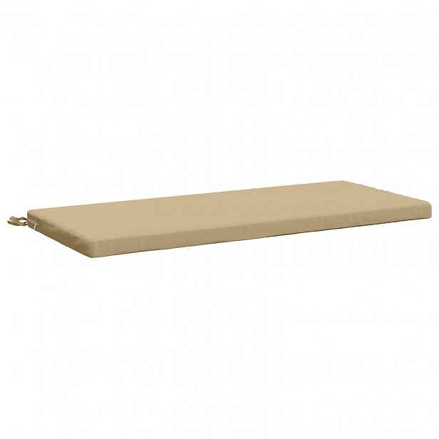 vidaXL Polštář na lavici SOEST 100% polyester Béžová 120 x 50 x 5 cm