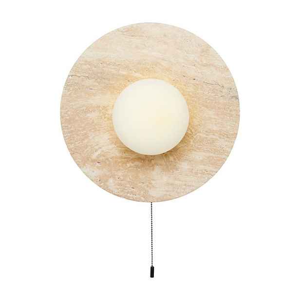 Béžové kamenné nástěnné svítidlo ø 12 cm Hilde – Opviq lights