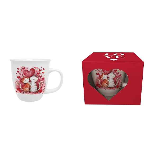 DUO - Hrnek 650ml LOVING CATS v dárkové krabičce
