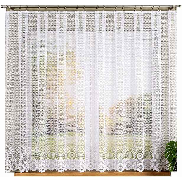 Faustyna záclona žakárová vzor 004411 500 x 140 cm rovná (hotová) s lemováním