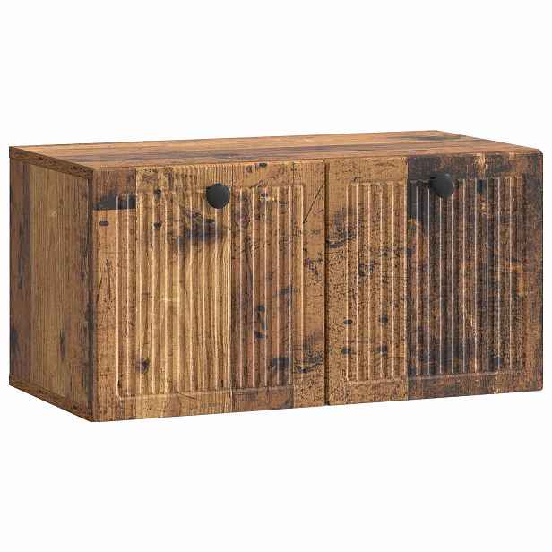 vidaXL Nástěnná TV skříň Nástěnný Staré dřevo 59,5 x 31 x 30 cm