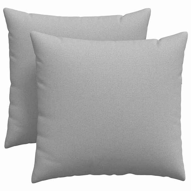 vidaXL Pohovkové polštáře 2 ks textil Oblačno šedá 45 x 45 cm