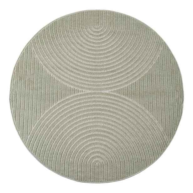 Zelený kulatý vnitřní a venkovní koberec ø 80 cm Nova 1201 – Ayyildiz Carpets