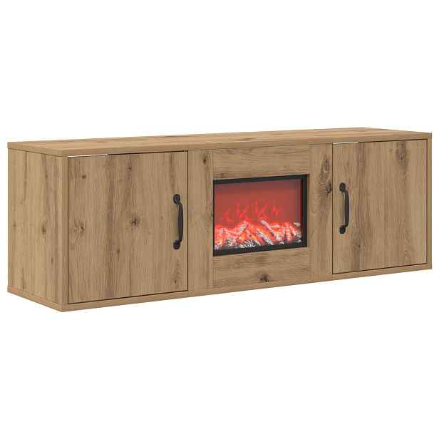 vidaXL Elektrický krb Dub artisan 110 x 30 x 36,5 cm Kompozitní dřevo