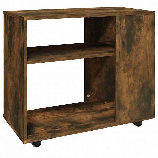 vidaXL Odkládací stolek kouřový dub 70 x 35 x 60,5 cm kompozitní dřevo