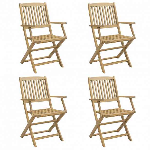 vidaXL Skládací židle 4 ks 57,5x54,5x90 cm Masivní akácie