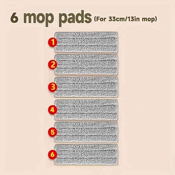 TEMU Náhradní hadřík na mop, příslušenství k mopu bez použití rukou, opakovaně použitelný hadřík na mop, pro mokré a suché čištění, pro univerzální