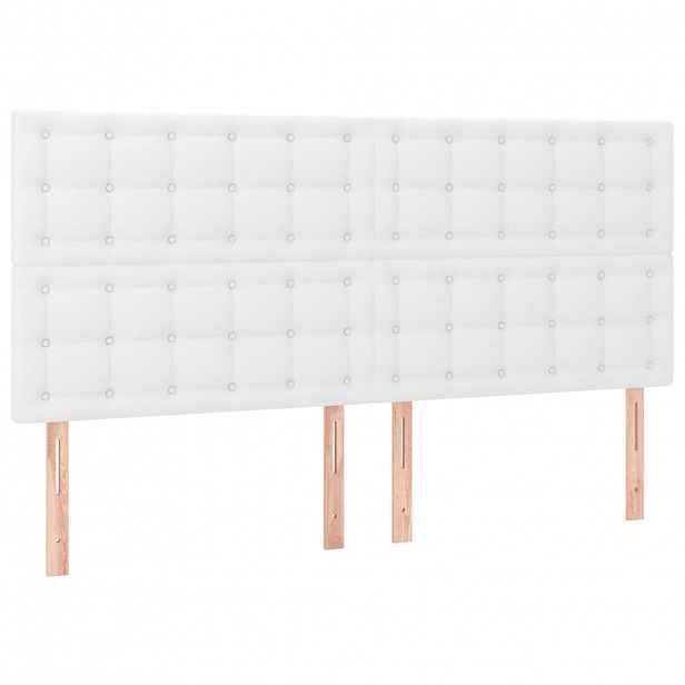 vidaXL Čelo postele bílé 200 x 5 x 118/128 cm umělá kůže