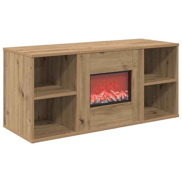 vidaXL Elektrický krb Dub artisan 100 x 37 x 45,5 cm Kompozitní dřevo