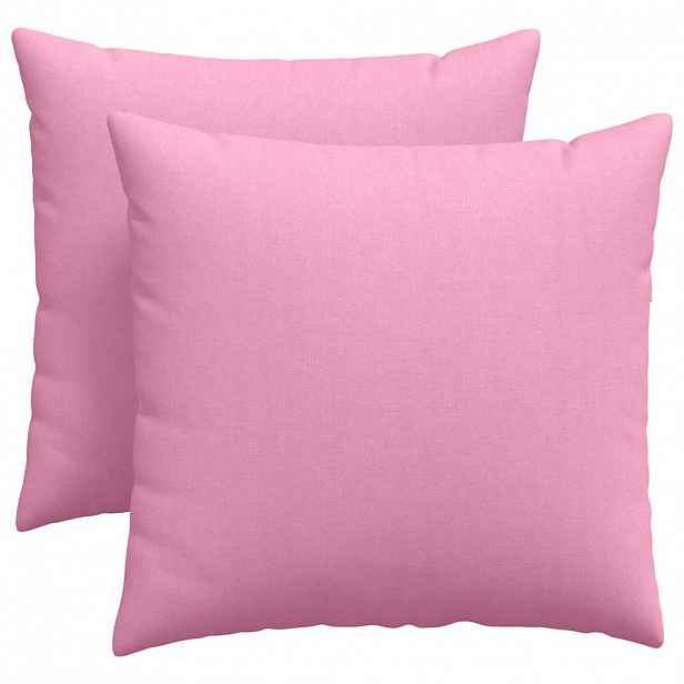 vidaXL Pohovkové polštáře 2 ks textil Růžová 45 x 45 cm