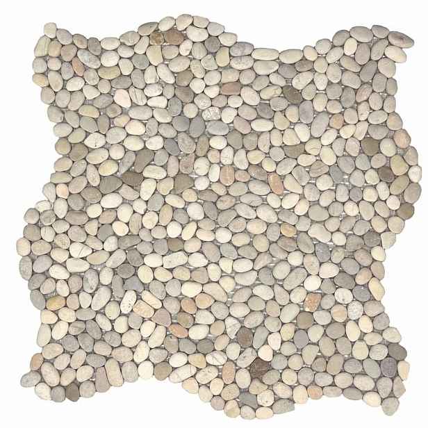 Kamenná mozaika Mosavit Mini pebbles blanco 30x30 cm mat PEBBLEBL 1,000 m2