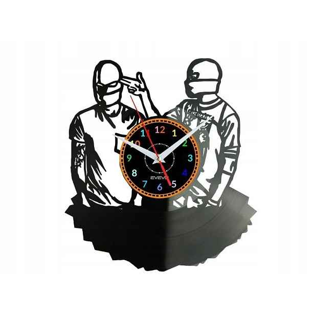 Rap Band Top Nástěnné hodiny Vinylová deska Moderní dekorativní jako Dárek