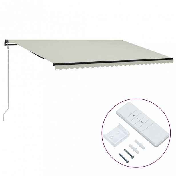 Automatická zatahovací markýza 600 x 300 cm Dekorhome Krémová