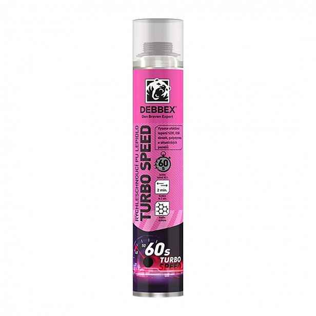 Den Braven - Rychleschnoucí PU lepidlo Turbo Speed 750 ml pistolová dóza žlutá 40302EXP