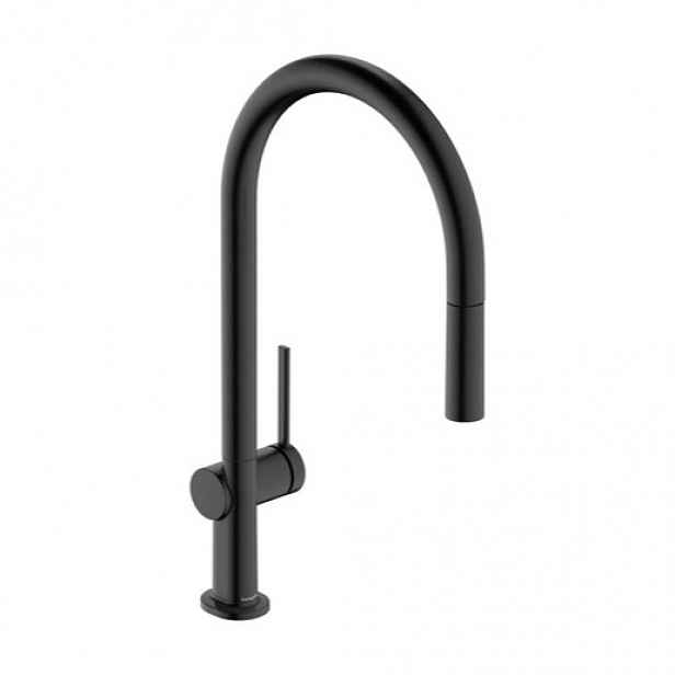 Hansgrohe Talis dřezová baterie s vytahovací sprškou kartáčovaný černý chrom 72802340