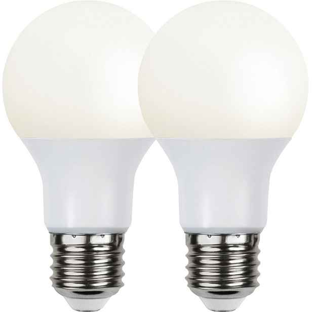Sada 2 ks LED žárovka E27 75W Star Trading Opaque Basic - bílá