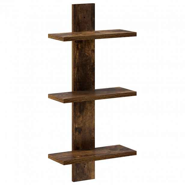 vidaXL Nástěnná polička Kouřový dub 30 x 13.5 x 64.5 cm