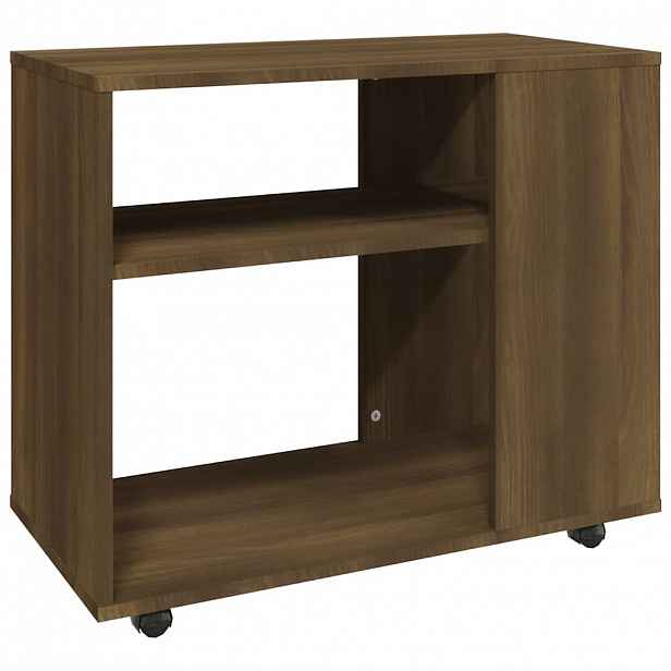 vidaXL Odkládací stolek hnědý dub 70 x 35 x 60,5 cm kompozitní dřevo